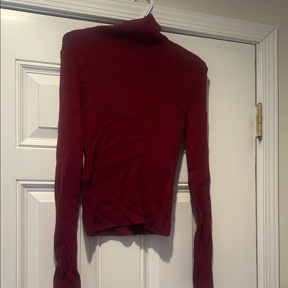 Maroon Turtleneck Sweater